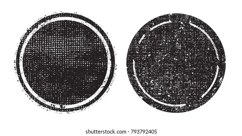 Grunge post stamps.Vector distress circles.