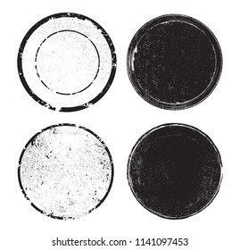 Grunge post stamps.Vector distress shapes.