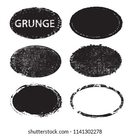 Grunge post stamps.Vector distress shapes.
