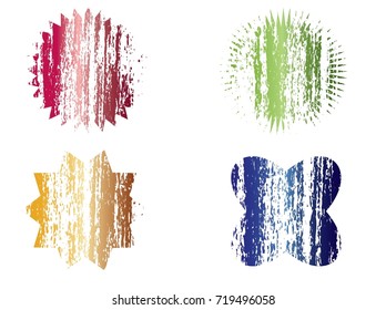Grunge Post Stamps.Vector Distress Shapes.