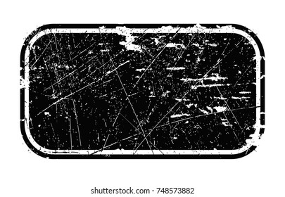 Grunge post stamp.Vector distress banner.