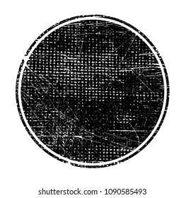 Grunge Post Stamp.Vector Distress Round Banner.