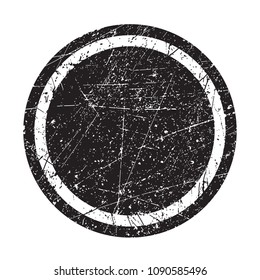 Grunge Post Stamp.Vector Distress Round Banner.