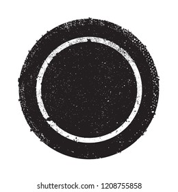 Grunge Post Stamp.Vector distress round  shape.