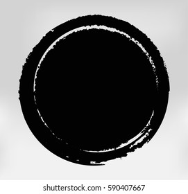 Grunge Post Stamp.Vector Distress Round Shape.
