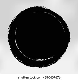 Grunge Post Stamp.Vector Distress Round Shape.