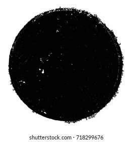 Grunge post stamp.Vector distress round shape.