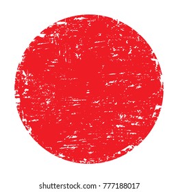 Grunge post stamp.Vector distress round shape.