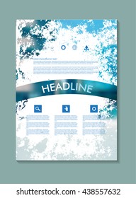 Grunge poster or banner design template.Vector illustration.