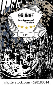 Grunge poster design for banner, flyer, website. Creative discount cards. Vector illustration eps10.