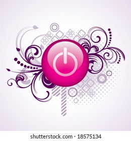 grunge power button