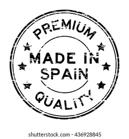 Grunge premium quality and made in spain stamp