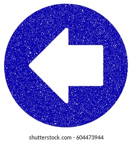 Grunge Previous Arrow rubber seal stamp watermark. Icon symbol with grunge design and dirty texture. Unclean vector blue sign.