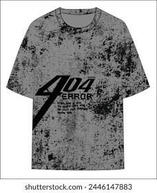 Gráfico de la camiseta de la textura del estampado del grunge con el eslogan afligido negro impreso del arte del Vector de la moda de los hombres