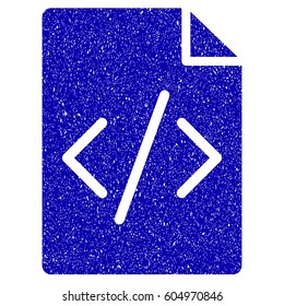 Grunge Programming Script Page rubber seal stamp watermark. Icon symbol with grunge design and dirty texture. Unclean vector blue emblem.