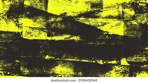 Grunge punk texture. Distressed urban street background. Paint rolled brayer retro print. Graphic ruined hand drawn abstract backdrop. Screen with linocut letterpress. Vector horizontal poster