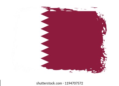 Grunge Qatar flag.flag of Qatar,banner vector illustration. Vector illustration eps10.