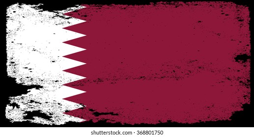 Grunge Qatar flag.Vector illustration.