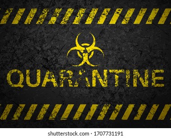 Grunge quarantine textured background. Vector illustration.
