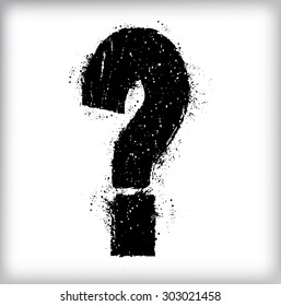 Grunge question mark