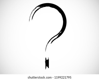 Grunge question mark . Vector .