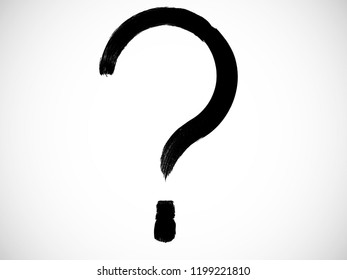 Grunge question mark . Vector .