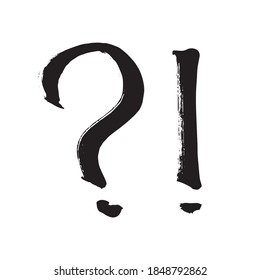 Grunge questoin   exclamation mark  vector