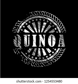 grunge quinoa premium quality emblem, label, badge,sticker. premium quality package label. vintage stamp. designed for product