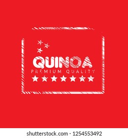 grunge quinoa premium quality emblem, label, badge,sticker. premium quality package label. vintage stamp. designed for product