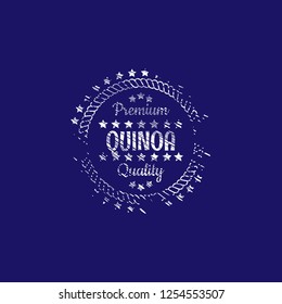 grunge quinoa premium quality emblem, label, badge,sticker. premium quality package label. vintage stamp. designed for product