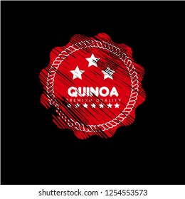 grunge quinoa premium quality emblem, label, badge,sticker. premium quality package label. vintage stamp. designed for product