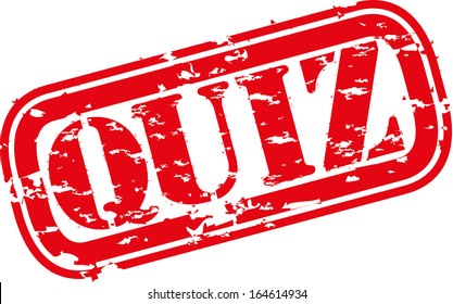 Grunge quiz rubber stamp, vector illustration 