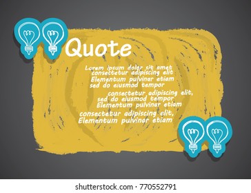 grunge quote with bulb