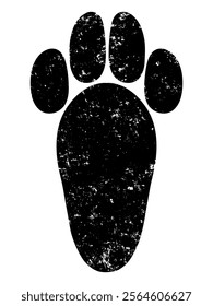 Grunge rabbit footprint distressed texture