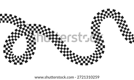 Grunge race flag background with black and white checker pattern. Motorsport finish flag design for car rally, motocross, or racing events. Vector illustration.