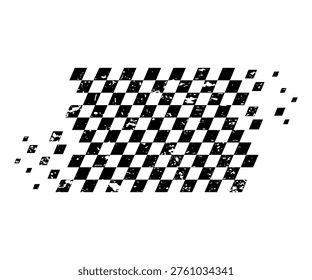 Bandera carrera grunge 