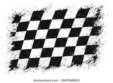 Grunge Racing Checkered Flag Background