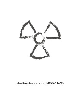 grunge radiation sign background. Vector illustrator.