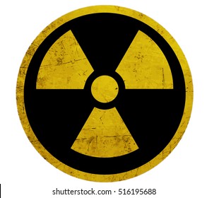 grunge radiation symbol
