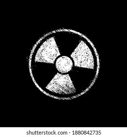 Grunge radiation symbol (toxic sign) vector illustration