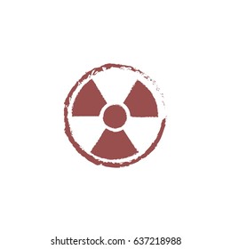 Grunge Radioactive or Radiation Vector