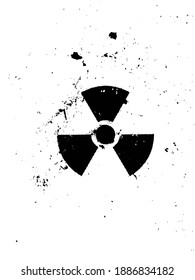 Grunge Radioactive Sign Symbol Icon