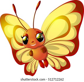 Grunge rainbow butterfly