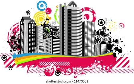 Grunge Rainbow City