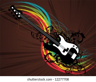 Grunge Rainbow Guitar