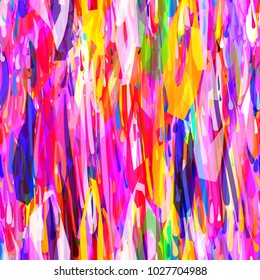 Grunge rainbow seamless texture with splotches and stripes. Abstract vector background for web page, banners backdrop, fabric, home decor, wrapping