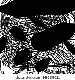 Grunge random shape asymmetric background monochrome halftone isolated on white vector art abstract backdrop