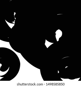 Grunge random shape asymmetric background monochrome halftone isolated on white vector art abstract backdrop design element 