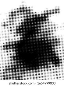 Grunge real organic vintage halftone vector ink print background