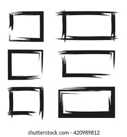 grunge rectangle frame, blank frame, border